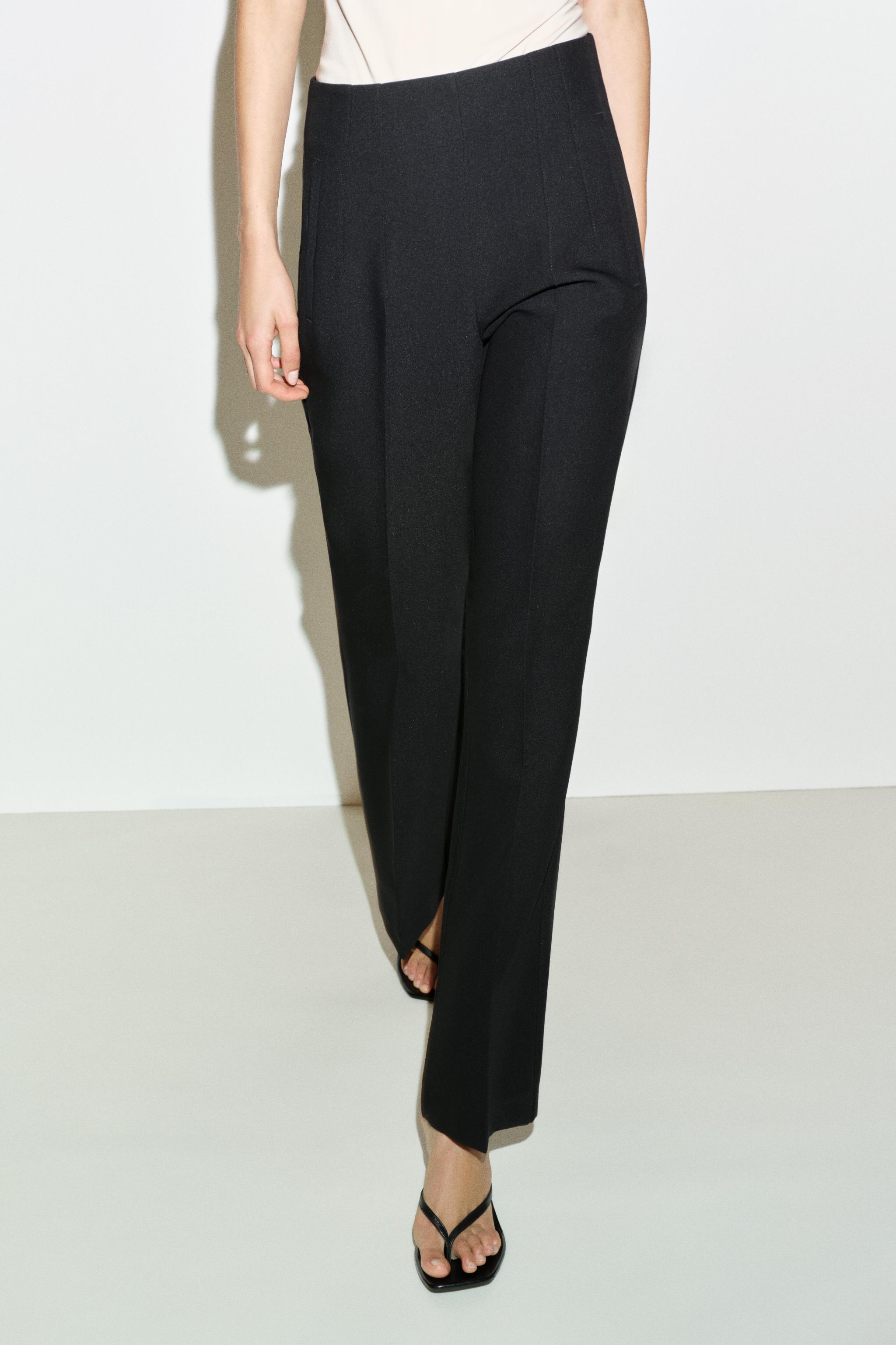HIGH-WAISTED PANTS WITH BACK ZIP